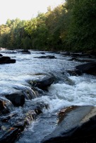 One of the many shoals that line the 13-mile run from Ellijay to Carters Lake